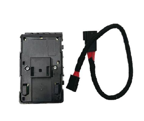 Interrupteur de vitre côté conducteur Tesla noir mat avec fil 1081037-02-G