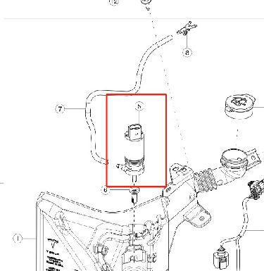 Pompes de lavage de Tesla Modèle 3/Y 1607953-00-A 12V DC 1,2-1,5 L/min