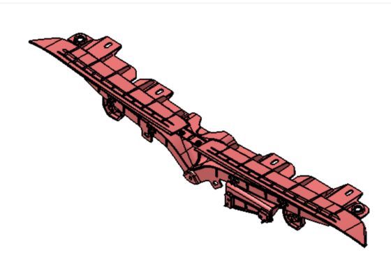 Tesla Model S 2021+ Support de badge avant T Plastique noir 82x13x10mm