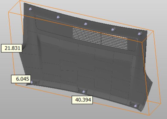 Tesla Model S 2021+ Tablier de coffre avant arrière 40x22x6cm Plastique noir