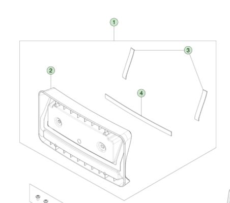 Plaque d'immatriculation avant du modèle X de Tesla, support CN-Spec 52x17x5cm ABS noir