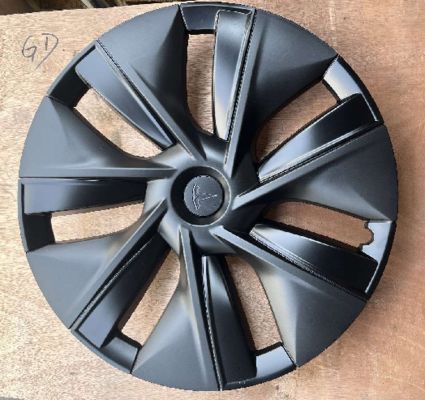 Enjoliveur Carbon Black 19 pouces à 7 clips pour Tesla Model Y 2023 - Cache-roue à ajustement précis